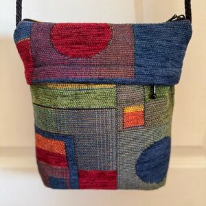 Wild West Patchwork Tapestry Crossbody Geometric Multi-Color Bo Hippe Festival